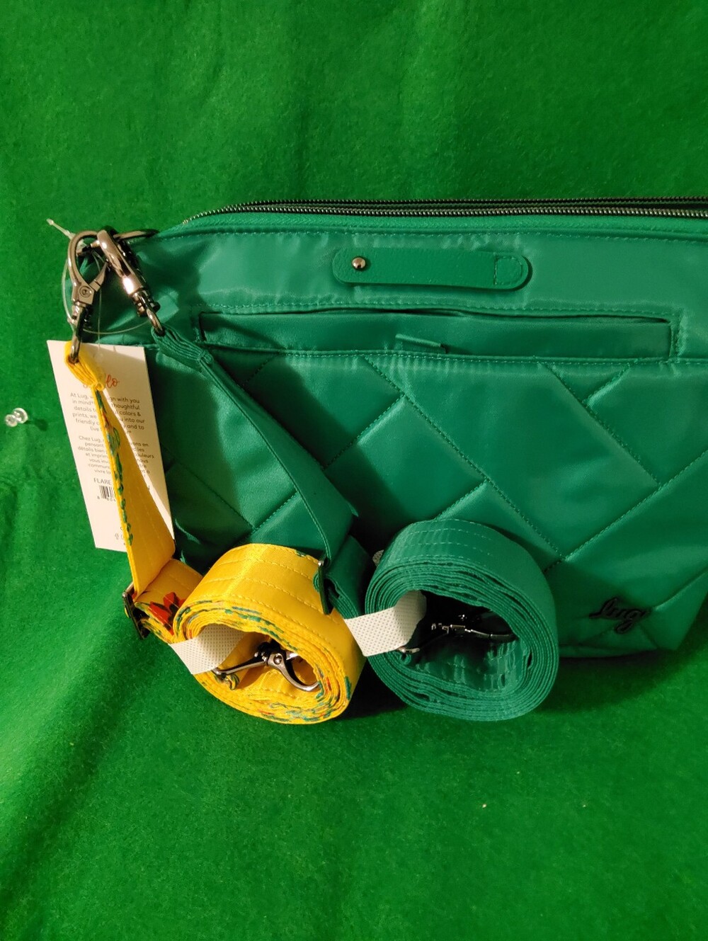 Lug Flare 2 Crossbody, Kelly Green, With 2 Straps - Picture 4 of 10
